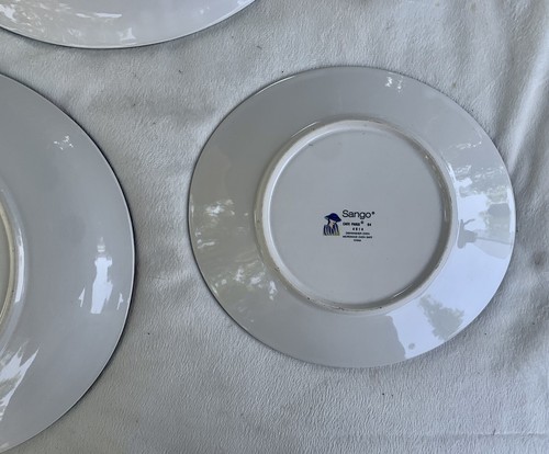 Sango CAFE PARIS set 3 Oval Dinner and Salad Plates 11 5/8” Art Deco - Picture 9 of 14