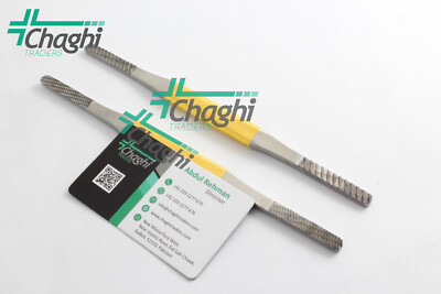 Fomon Double Ended Nasal Rasp Medium 21 cm T/C 2 PCs Set By Chaghi Traders