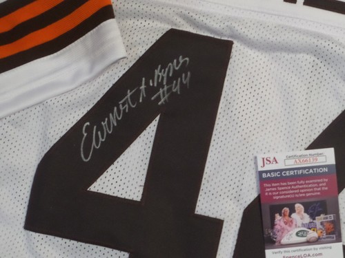 Camiseta estilo profesional blanca firmada por Ernest Byner, certificado de autenticidad, #44 - Imagen 2 de 2