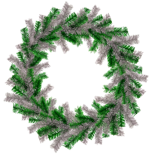 18'' Tinsel Christmas Wreath Hand-Made Artificial PVC Winter Holiday Door Wall - Picture 67 of 121