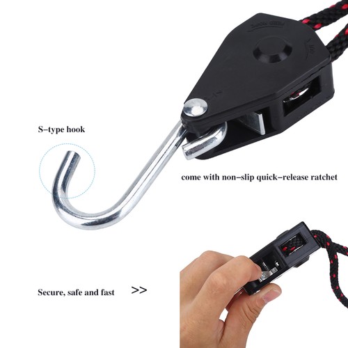 Kayaking Canoeing Bow Or Stern Tie Down Pull Ratchet Rope Ratchet With Hook Hot - Picture 4 of 15