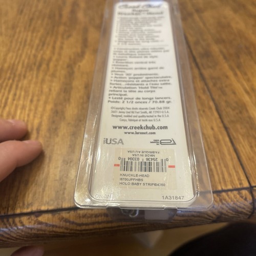 Creek Chub Super Knuckle Head 7”167007JPFHBS Holo Black Red Eye 2.5oz New Pkg - Picture 20 of 22