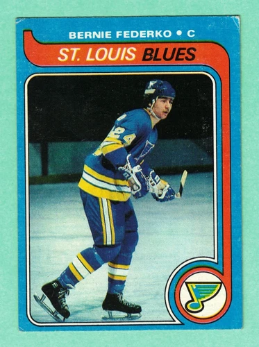 (1) BERNIE FEDERKO 1979-80 TOPPS # 215 BLUES 2ND YEAR VG  CARD  (I5294)