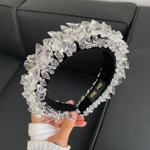 Sponge Pearl Headbands Luxury Baroque Trendy Shiny Party Wide Side Accessories - Picture 14 of 14