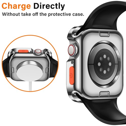 Funda protectora de silicona parachoques para Apple Watch 9 8 7 6 5 4 SE 41/44/45 mm - Imagen 41 de 162
