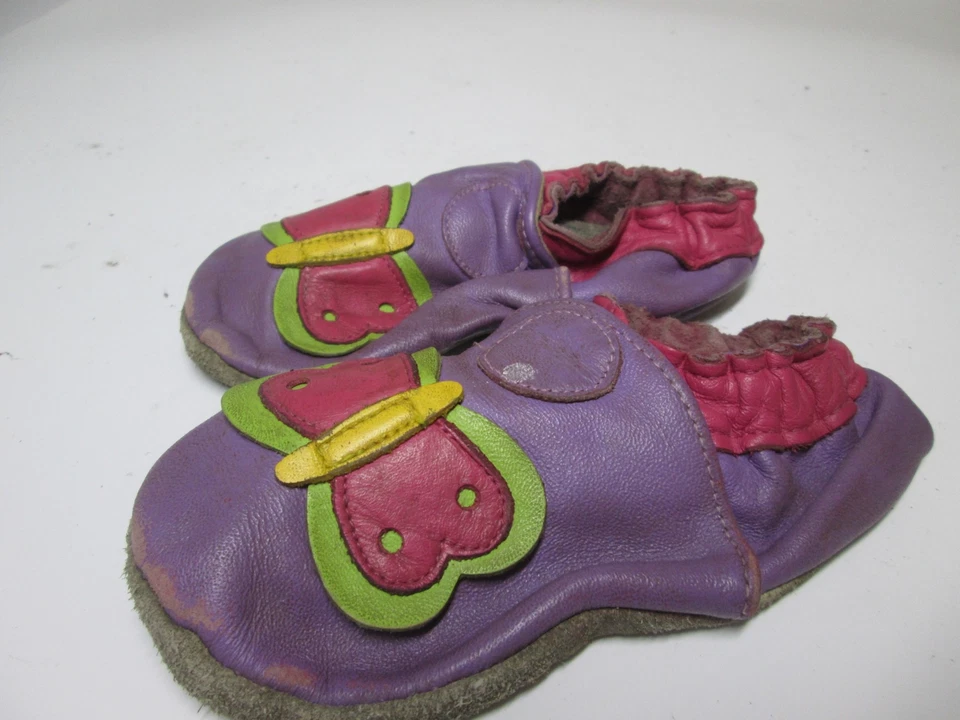 Robeez Baby девочки размер 12-18 месяцев плоский туфли фиолетовый мульти тянуть на логотип обувь - Изображение 2 из 4
