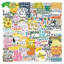 100pcs Waterproof Vinyl Motivational  Stickers for Luggage, Laptops, Skateboard