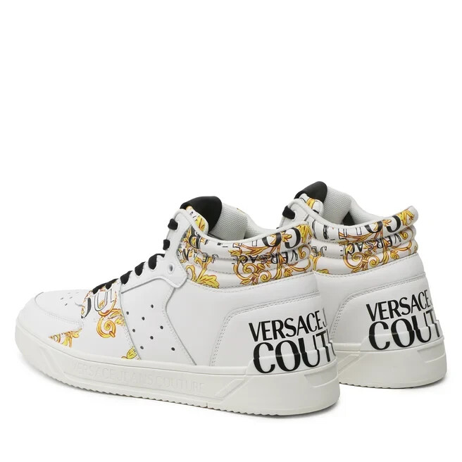 【関税＆送料込み】Versace White And Black Sneaker With Ins 90_E75YA3SD4-