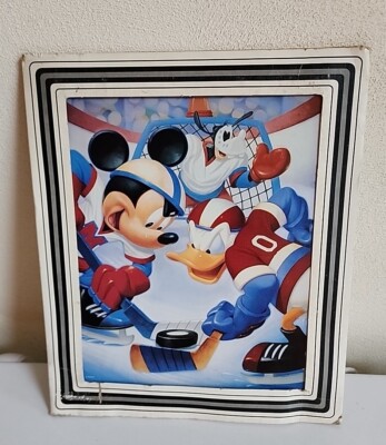 VTG Walt Disney Hockey Carnival Picture Mickey Mouse, Donald