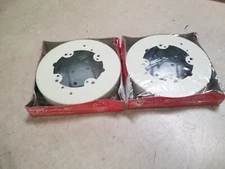 LOT OF 2 - LEGRAND WIREMOLD V5738A Solid Base Fixture Box Ivory V500/V700 Series