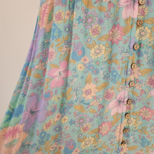 Spell & The Gypsy ~ Hibiscus Lane Button Gown Dress XL ( + XXL ) AUS 16 US 12 - Picture 14 of 17