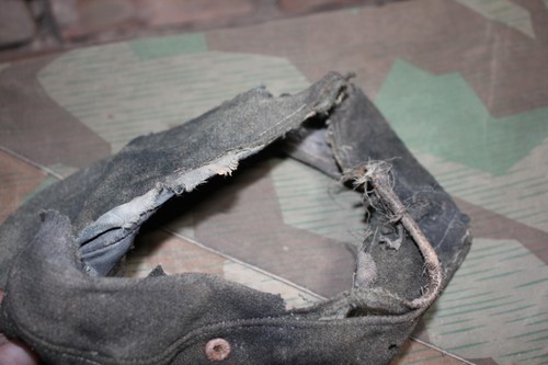 ORIGINAL WW2 GERMAN M43 M44 FELDMUTZE ARMY FIELD CAP REMAINS EASTERN FRONT WH/SS - Picture 9 of 19
