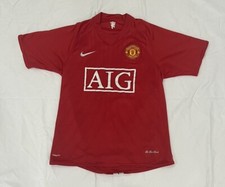 Nike Manchester United Football Club Soccer Jersey Red and White (size Small)
