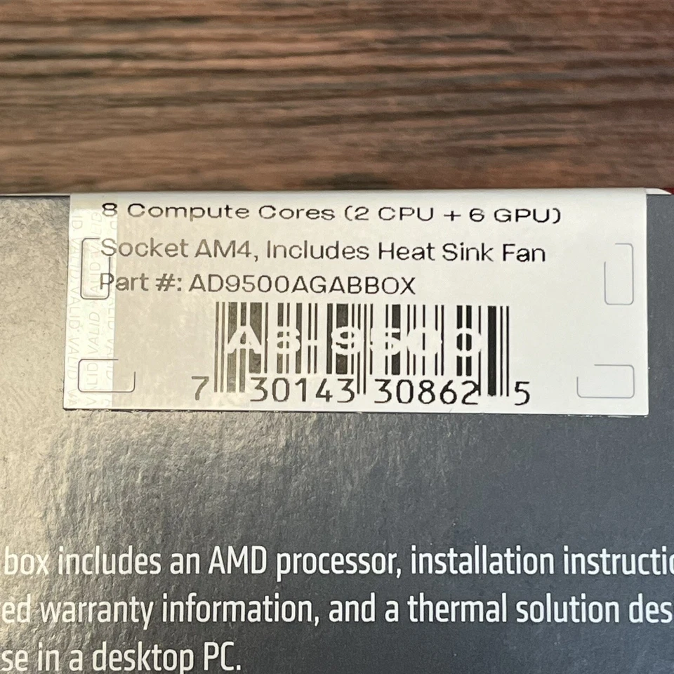 AMD A6-9500 AM4 Desktop CPU With Cooler New Sealed - Image 4 of 4