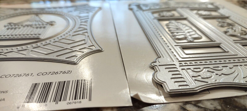 Couture Creations 7pc Esthetica Cut Foil & Emboss Die Cage Frame Set SILVER NEW! - Picture 8 of 8