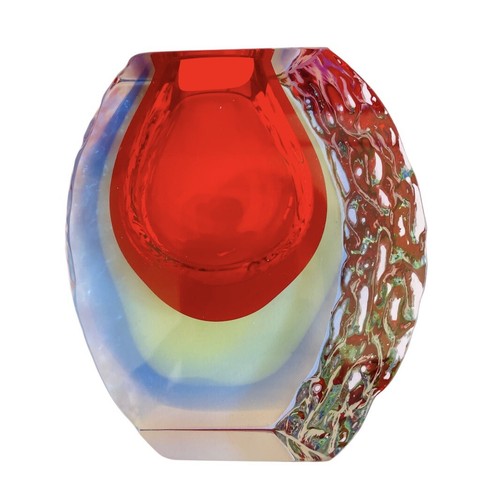 π MANDRUZZATO Rare 1970 Submerged Murano Glass Vase - Excellent Condition