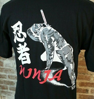 Julin Co. LTD Kyoto NINJA Graphic T-Shirt Black EXCELLENT Julin Co. LTD Kyoto NINJA Graphic T-Shirt Black EXCELLENT