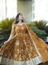 Indian Gown Pakistani Salwar Kameez Designer Bollywood Party Wear Suit Wedding