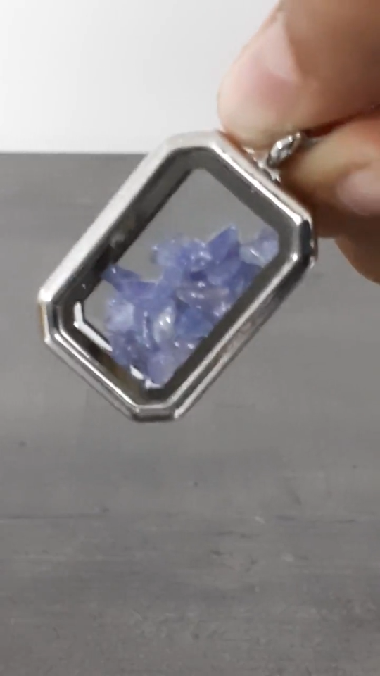 Collier Pierre Apatite Paraïba Brut - Pendentif Rectangle à Pans Coupés, Création A Bijoux
