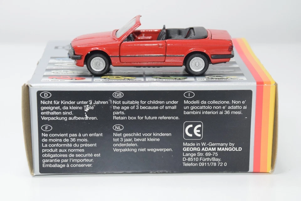 B2 1:43 GAMA 1110 BMW 325 i 325i descapotable rojo nuevo en caja Foto 2 de 4