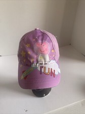 Peppa Pig Girls Strapback Hat Purple Size OS Big Space Astronaut Logo