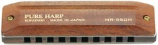 SUZUKI 10-hole Harmonica PURE HARP MR-550H G tone Wood Cover From JAPAN