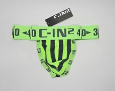 C-IN2 Men's H+A+R+D Thong Underwear Size M L Green - NWT!