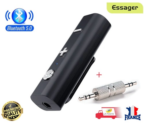 Récepteur Bluetooth 5.0 Musique Autoradio Jack 3.5 Audio Adaptateur AUX Essager - Foto 1 di 12