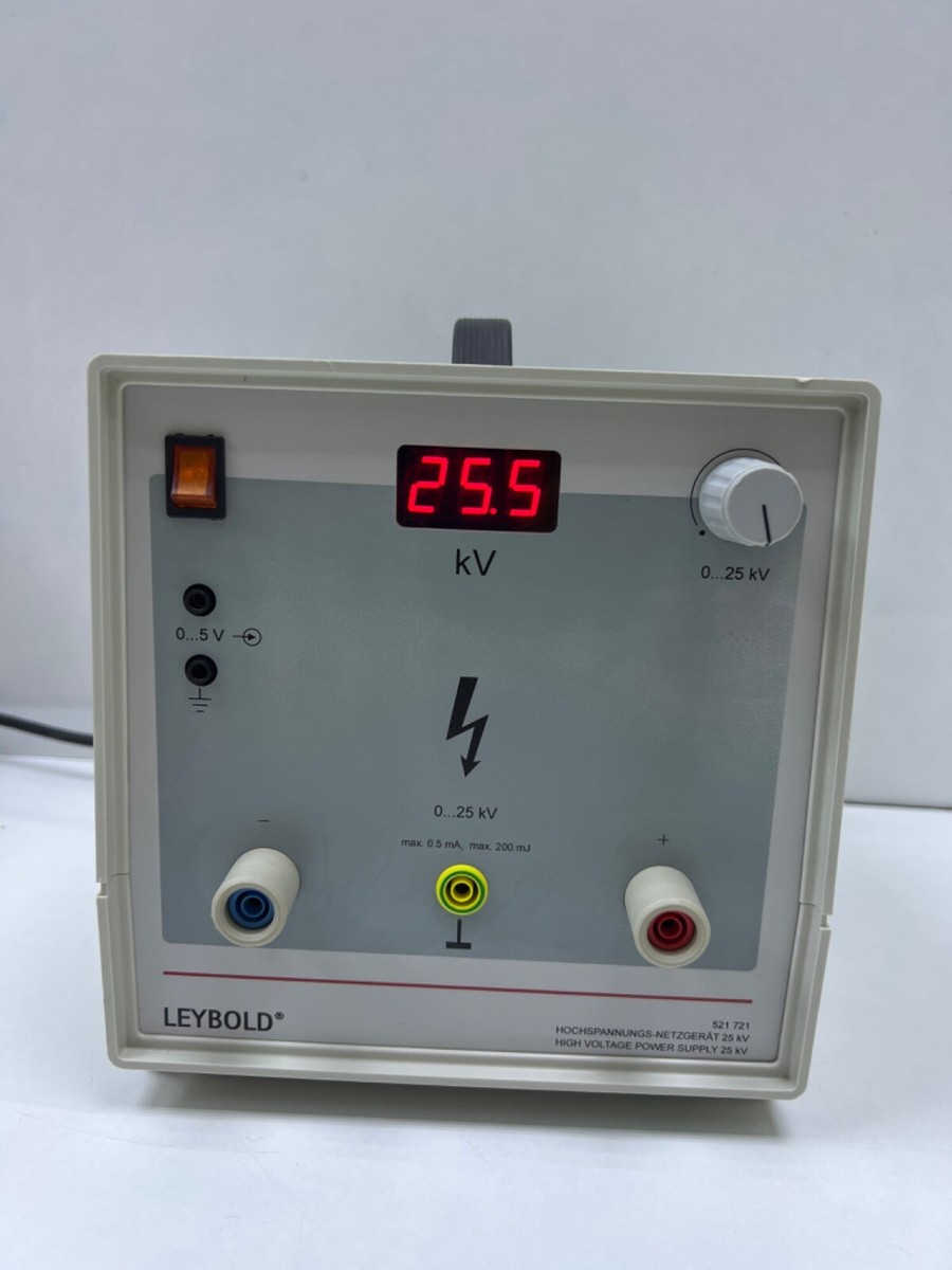 LEYBOLD 521721 High Voltage Power Supply 25KV