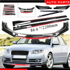 For Audi A4 A5 A6 A7 B7 B8 C6 Front Bumper Lip Spoiler Splitter Side Skirt Body