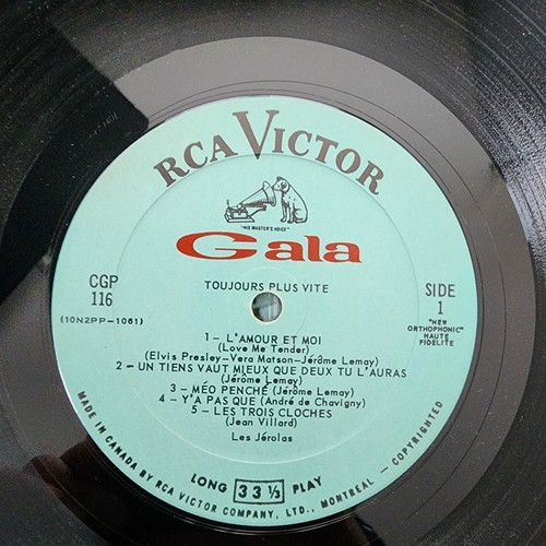 Les Jerolas Toujours Plus Vite Vinyl Album Record Gala CGP 116 - Picture 4 of 6