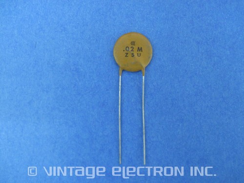 NOS Dynaco (Circle D) Ceramic Disc Capacitor USA: 0.02uF 500V 20% - P/N 227203 - Picture 8 of 8