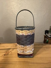 Wooden Basket Wine Bottle Carrier Decorative