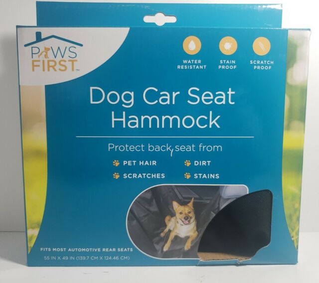 Paws First Dog Car Seat Cover 55x49, Water Resistant Car Seat Cover For Dogs