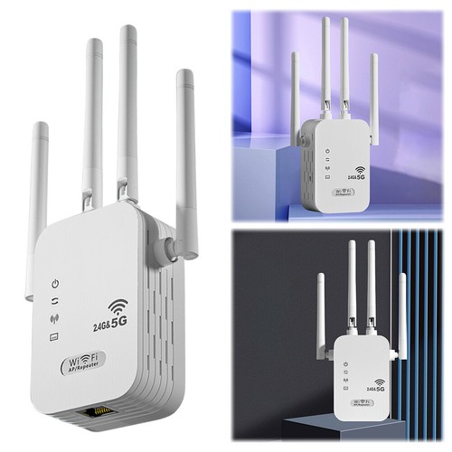 1200Mbps Wireless WiFi Repeater Dual-Band 2.4GHz/5GHz Enhancer (1200M EU Plug) - Afbeelding 2 van 12