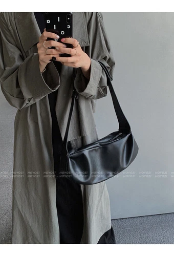 Women's Sheepskin Dumpling Bag Shoulder Strap Crossbody Armpit Chest Bags hot - Picture 9 of 20