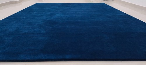 Premium Quality Indigo Blue Hand Tufted Wool Customize Authentic Rugs - Picture 3 of 9