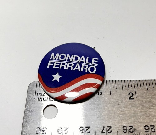 Mondale Ferraro 1984 Political Campaign Pinback Button Presidential Democrat - Picture 11 of 13