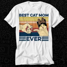 Best Cat Mom Ever Vintage Funny Mothers Day T Shirt 541