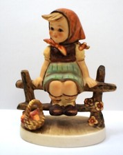 Goebel Hummel Figurine  Just Resting  #112 3/0 Girl on Fence TM-5 Germany 1938