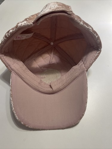 Girls Justice velvet letter stone hat adjustable blush pink One size Letter S - Picture 6 of 7
