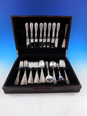 m*2様   ROSE フォーク STERLING 925 Rose by Stieff Sterling Silver Flatware Set For 8 Service 45