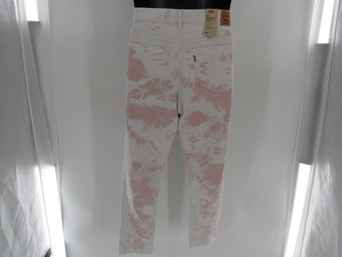 Levi's 721 High Waist Skinny Ankle Pink White Tye Dye Stretch Jeans 18W - Picture 2 of 6