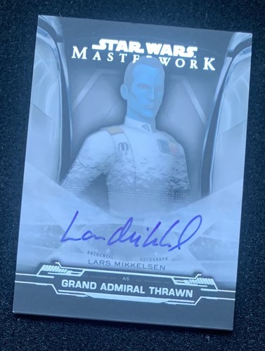 2019 Star Wars Masterwork Lars Mikkelsen As Thrawn On Card Autograph Auto - Picture 5 of 7