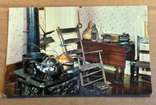 VINT POSTCARD UNUSED MARK TWAIN KITCHEN IN HIS BOYHOOD HOME, HANNIBAL, MISSOURI