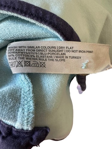 Fat Face Women’s Sz 8 Medium Aqua 1/4 Button Pullover Sweater W/pockets #C1-5 - Picture 4 of 9