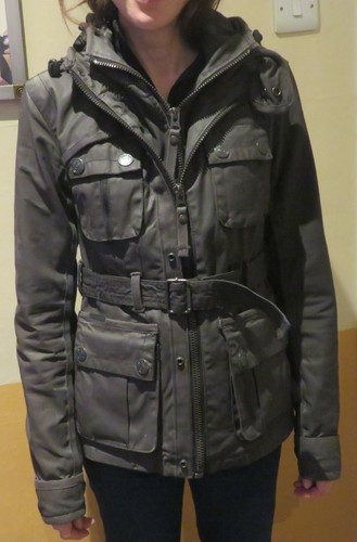 Superdry Damen Wachsparka Jacke wasserdicht Größe S