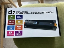 D2Pad Portable High Speed Scanner with Docking Station, Black (DS401D_BK)
