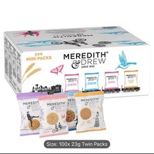 Meredith & Drew Mini Twin Pack Biscuits 100x 23g Individually Wrapped