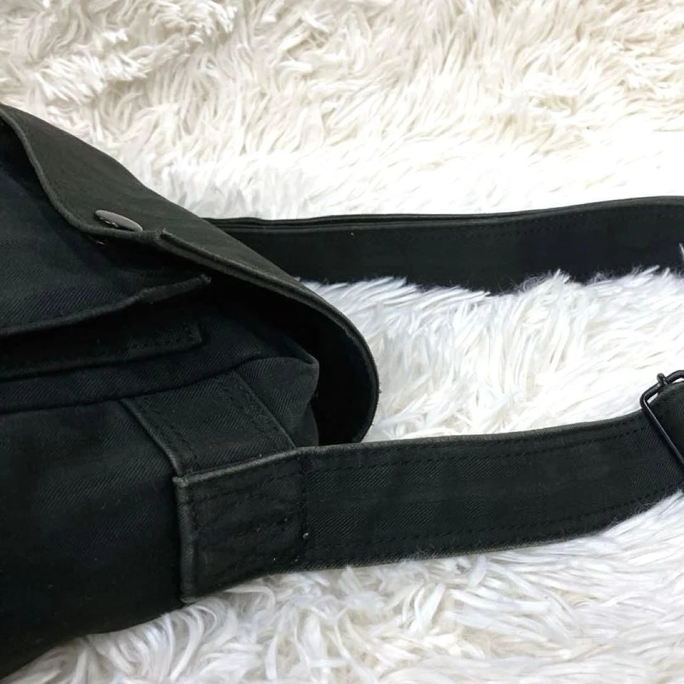 Bolso Mensajero Ahumado Yoshida Porter Bolso de Hombro Lona Negro Para Hombre De Japón Foto 4 de 4